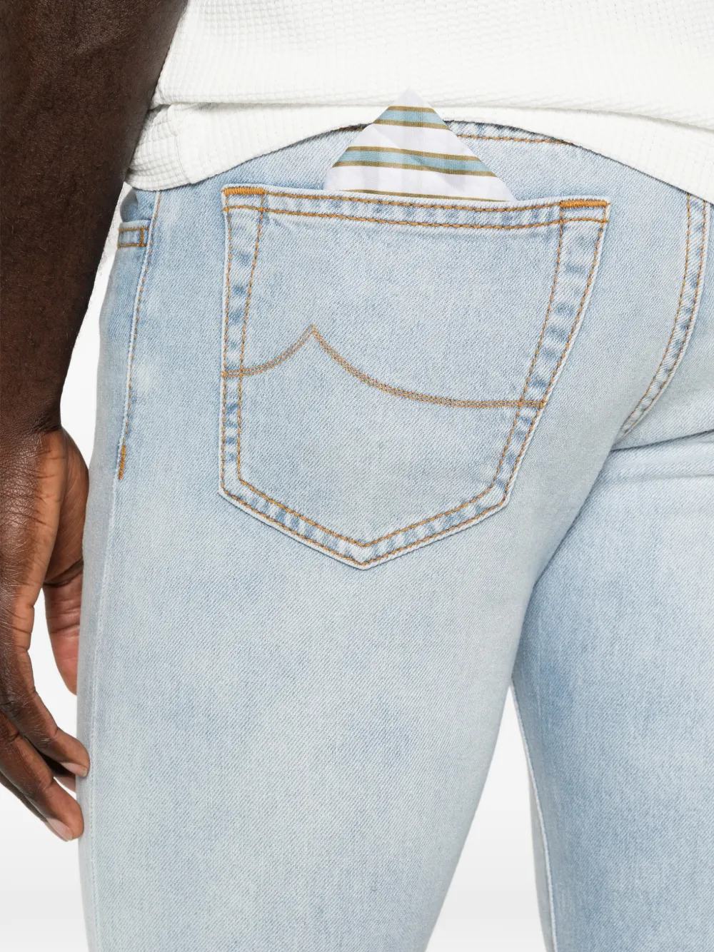 Jacob Cohën Jeans met opgestikte zak Blauw