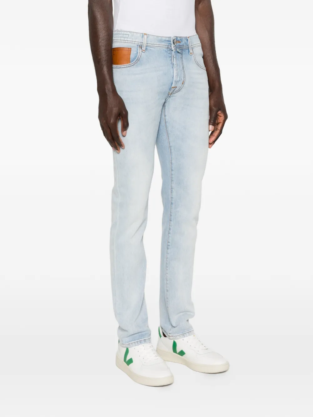 Jacob Cohën Jeans met opgestikte zak Blauw
