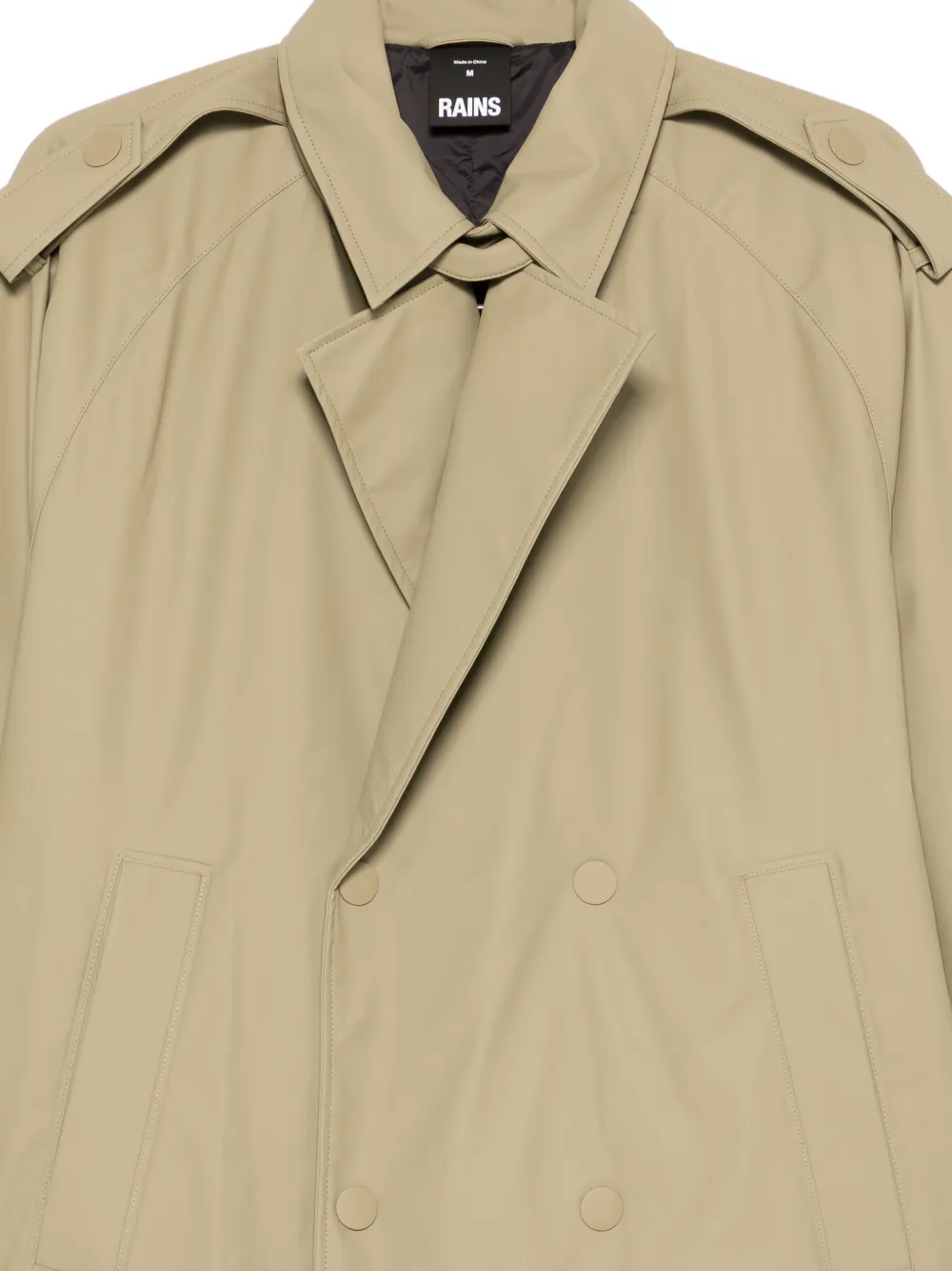 Rains Jack met dubbele rij knopen Beige