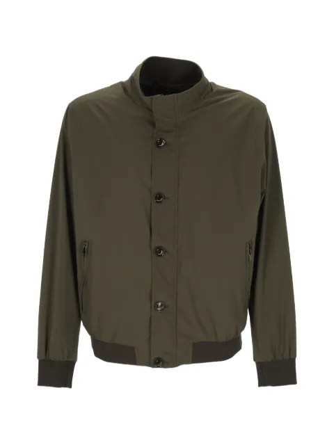 ON THE BUND button-front bomber jacket