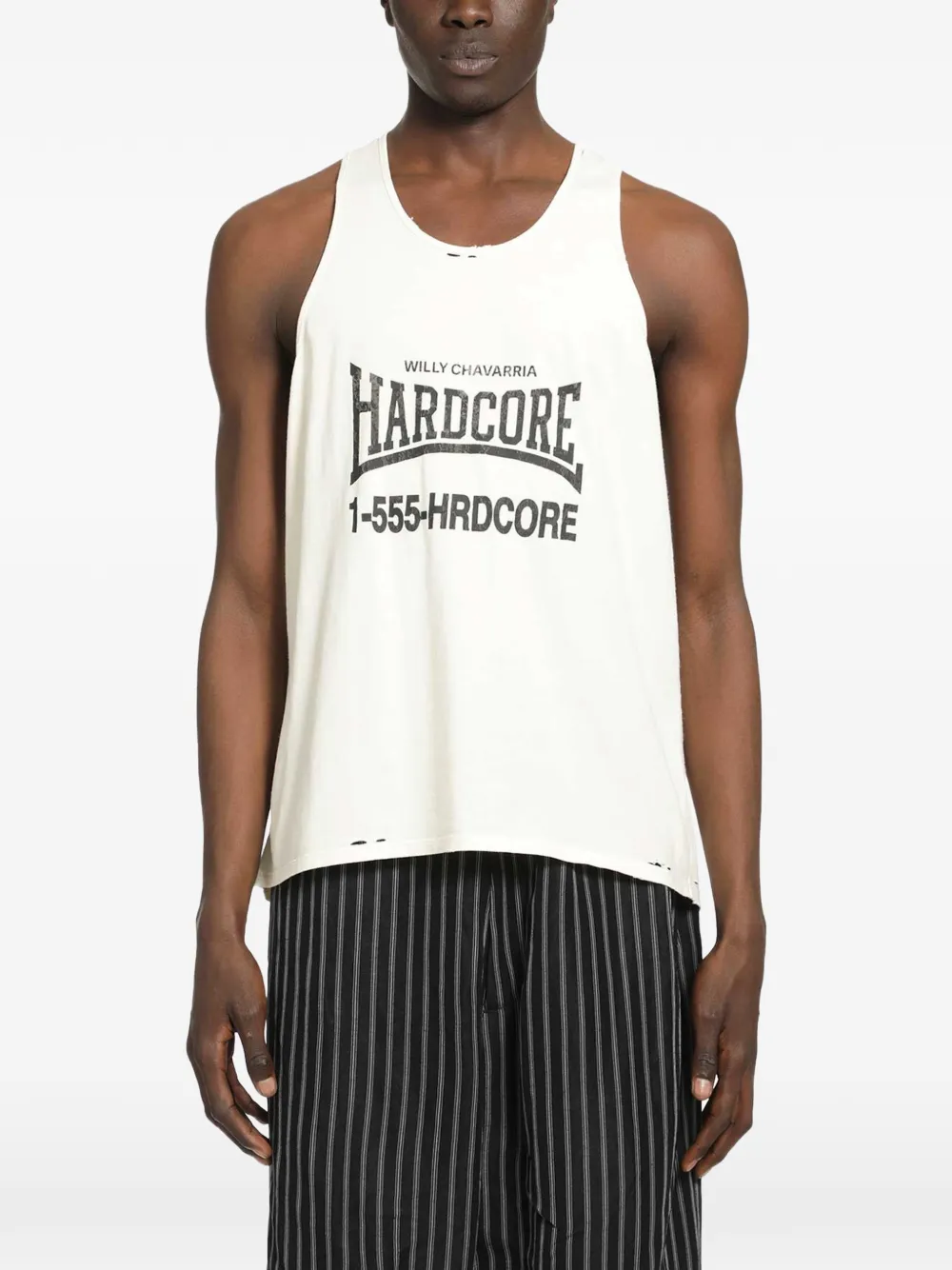 Willy Chavarria HARDCORE WILLY TANK TOP - Toni neutri