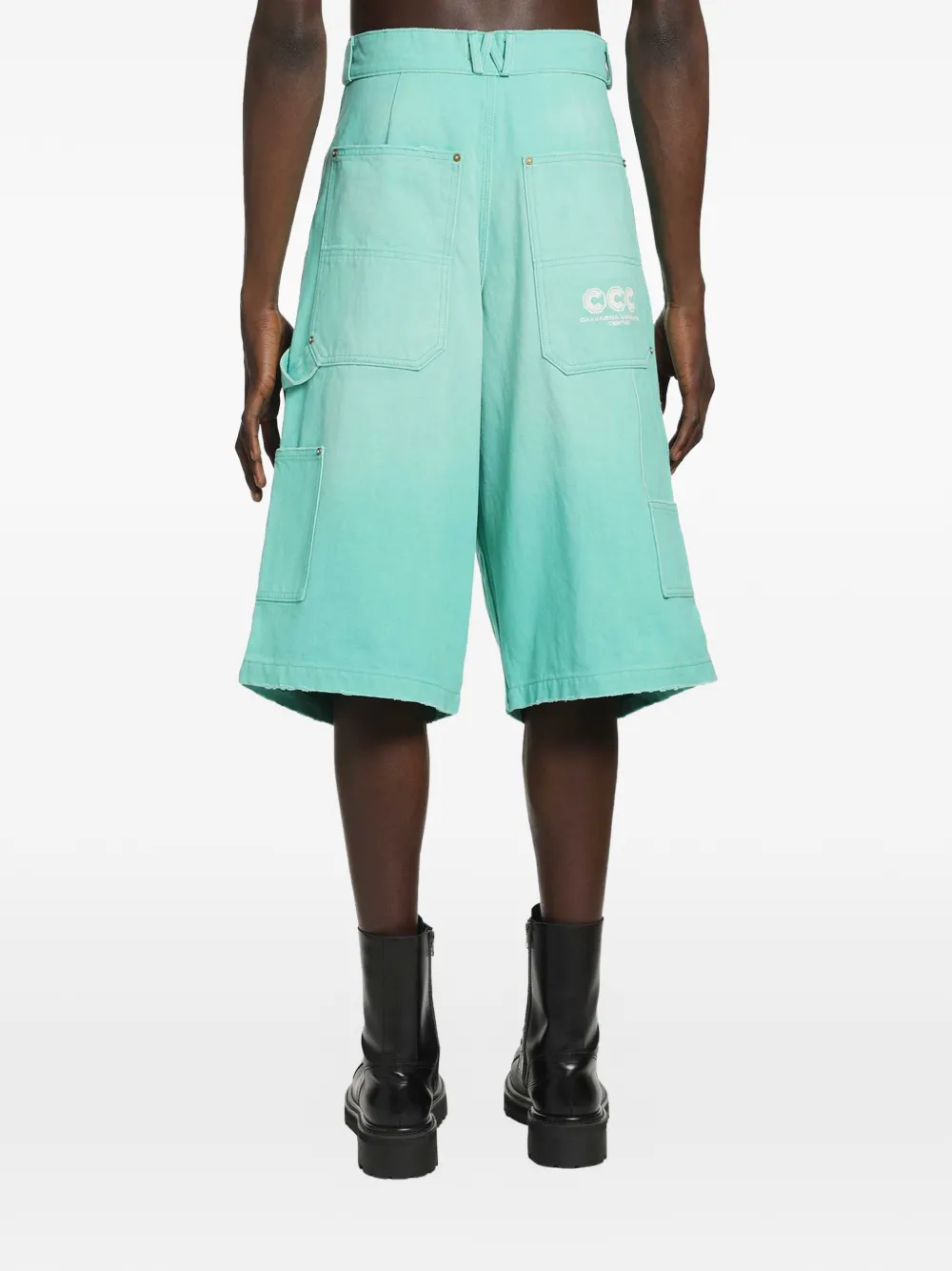 Willy Chavarria Stockton denim shorts Groen