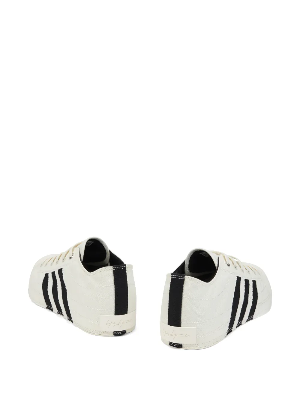 Y-3 Nizza stripes lace-up sneakers Beige