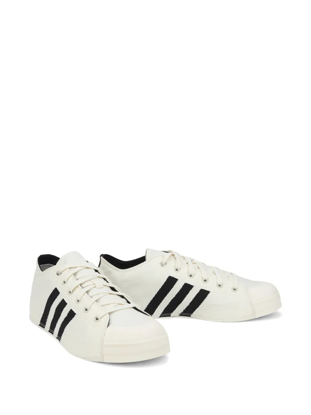 Y-3 Nizza stripes lace-up sneakers Beige