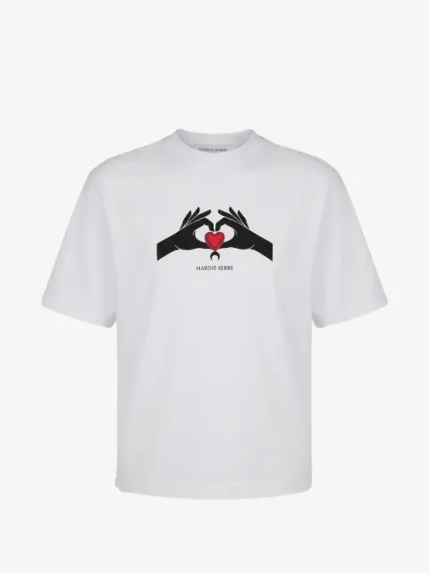 Marine Serre heart-print T-shirt