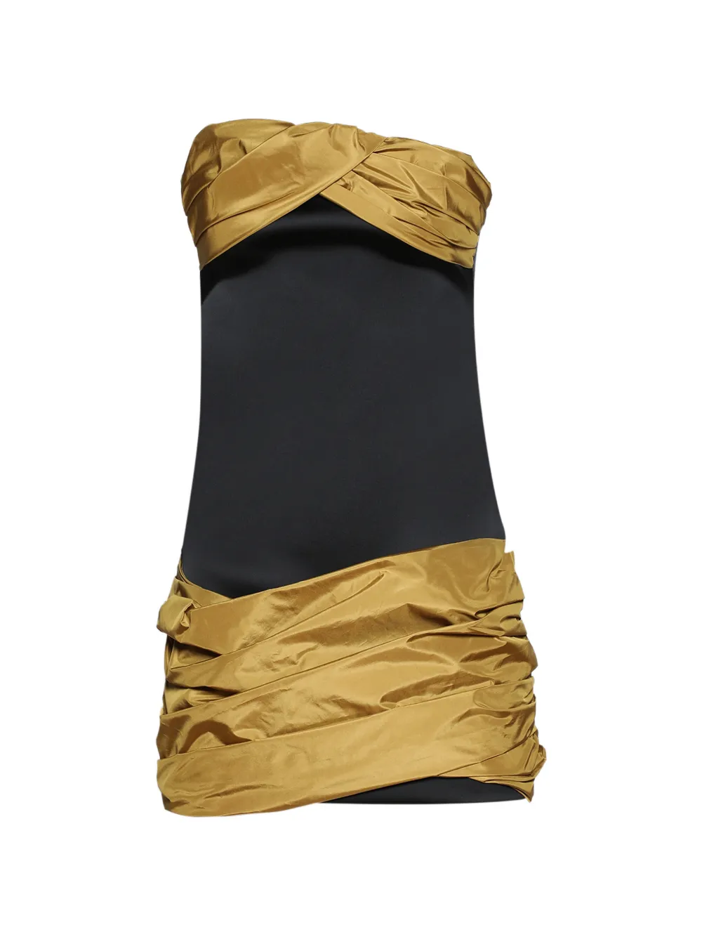 Burc Akyol draped mini dress - Nero