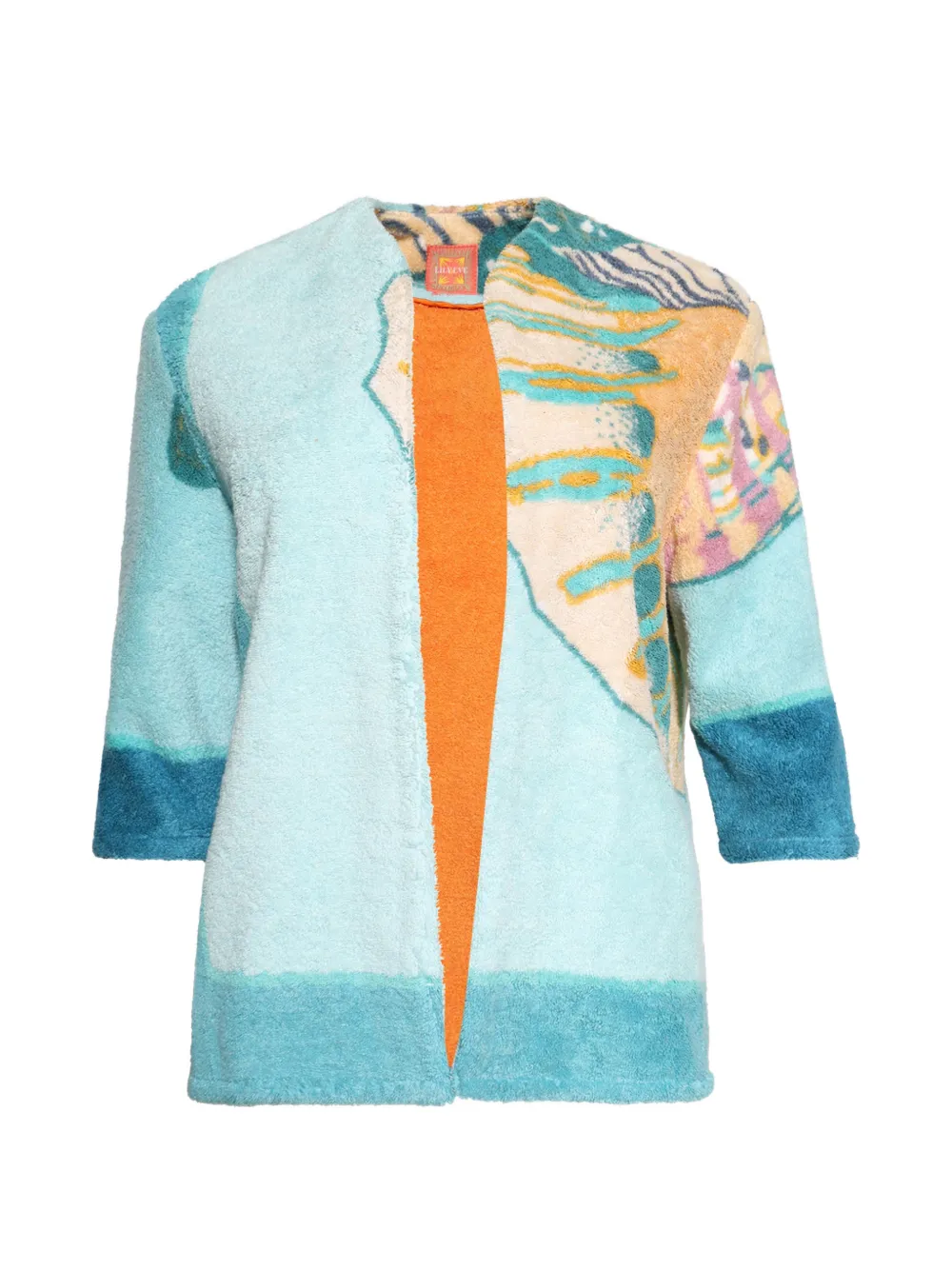 Lily Eve patterned terry jacket - Blu