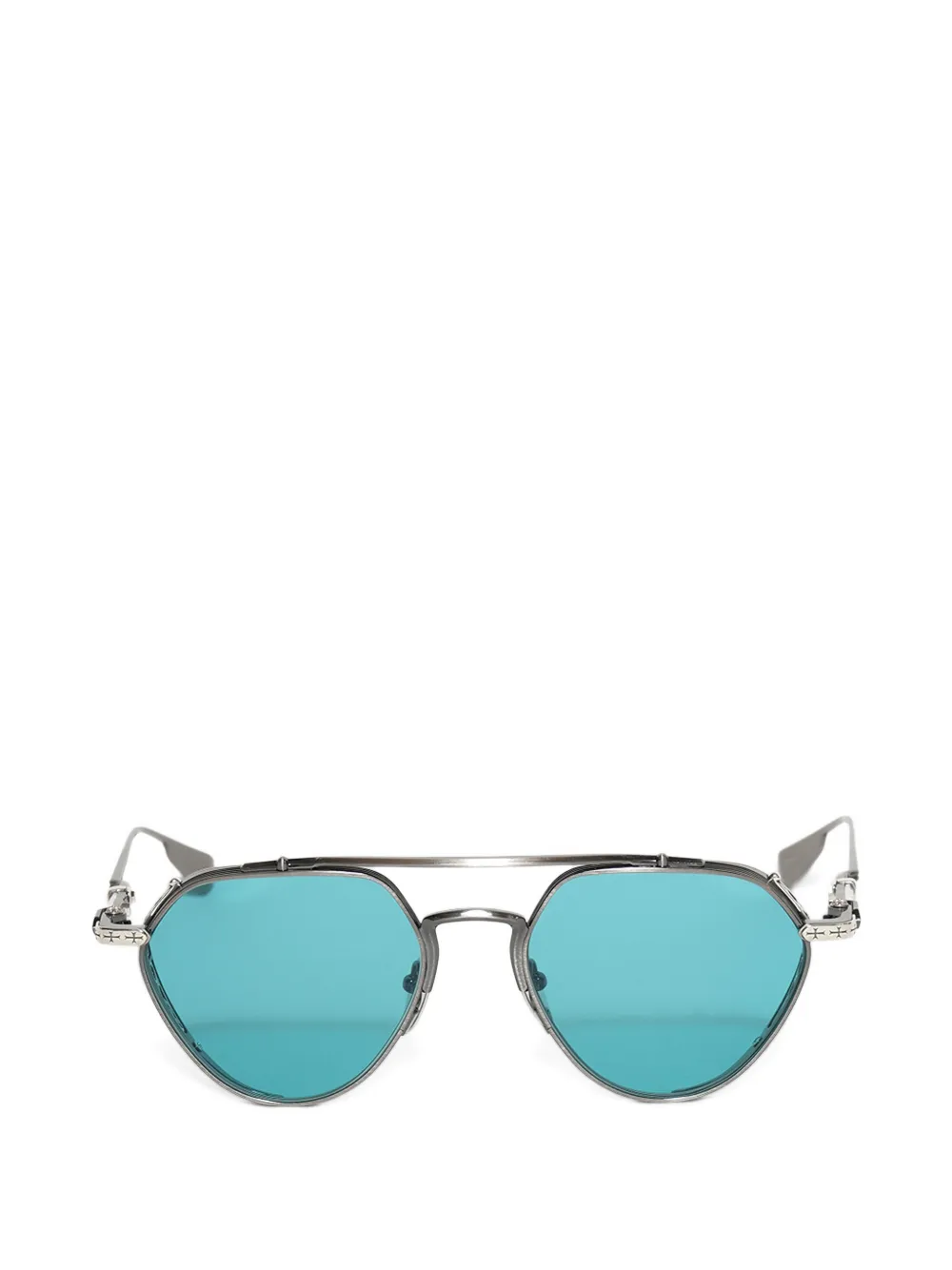 Chrome Hearts geometric frame sunglasses - Argento