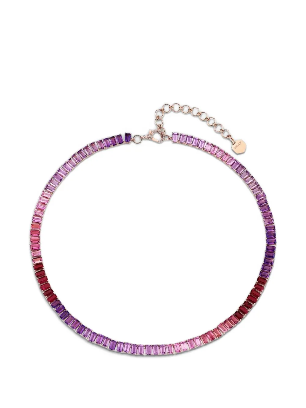 SHAY pink eternity sapphire necklace - Rosa