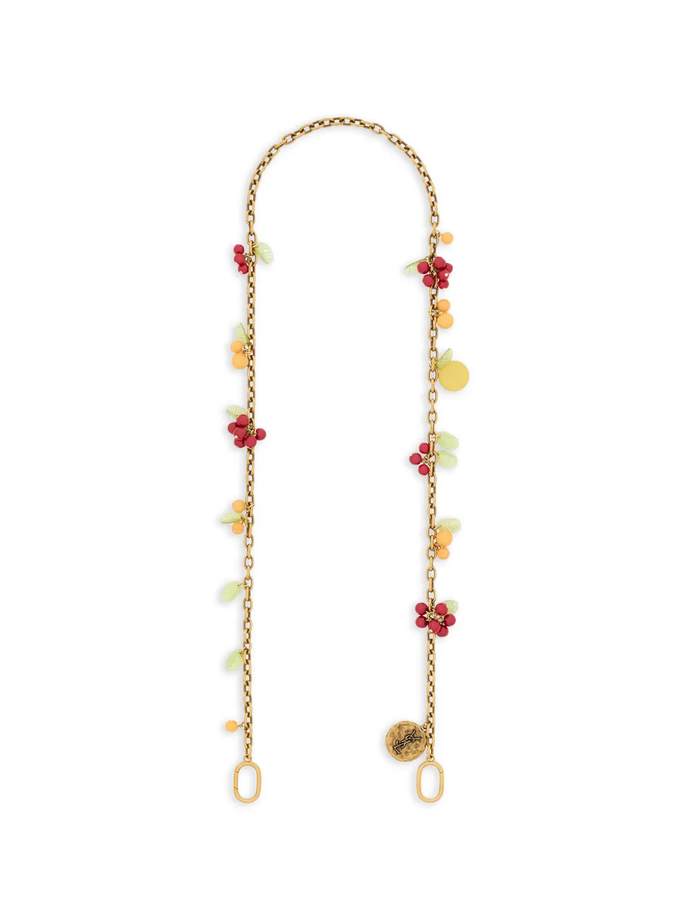Saint Laurent embellished chains - Gold