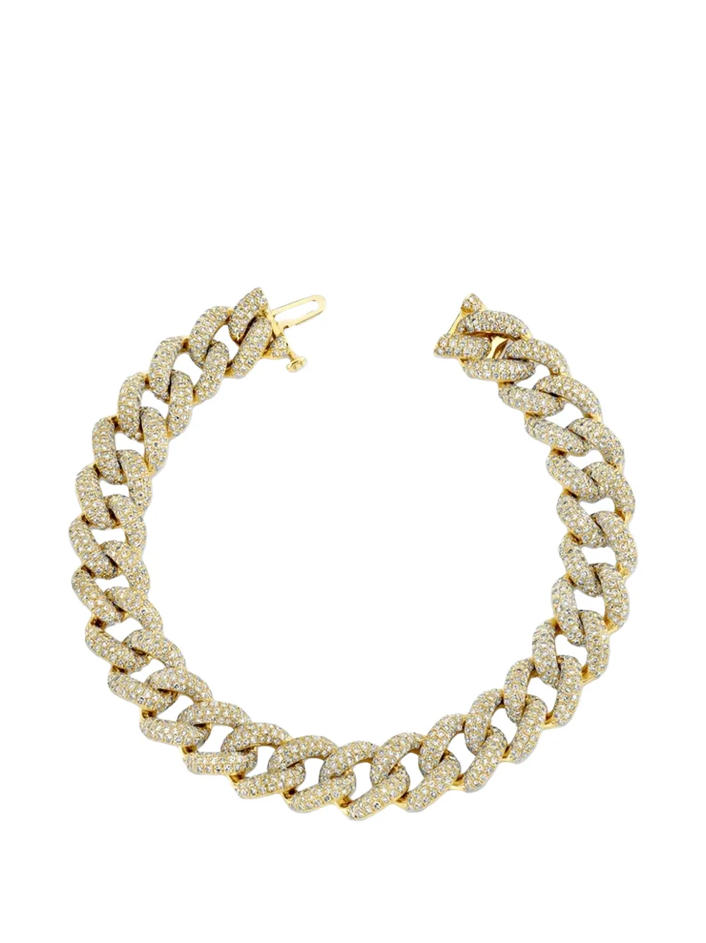 SHAY diamond pave essential link bracelet - Gold
