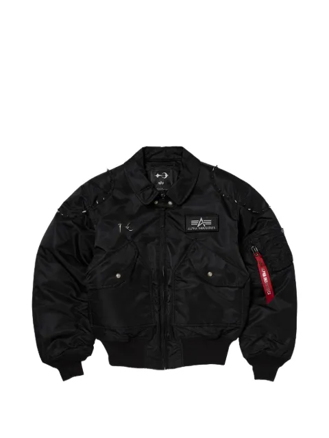 THUG CLUB x Alpha Industries flap-pocket bomber jacket