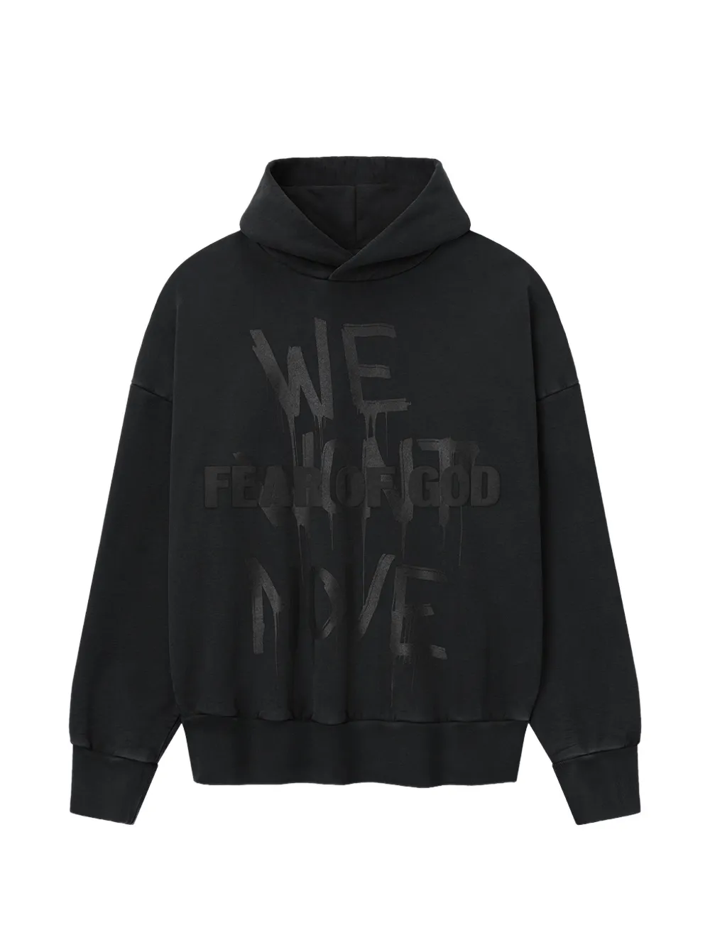 Fear Of God logo-lettering hoodie - Black