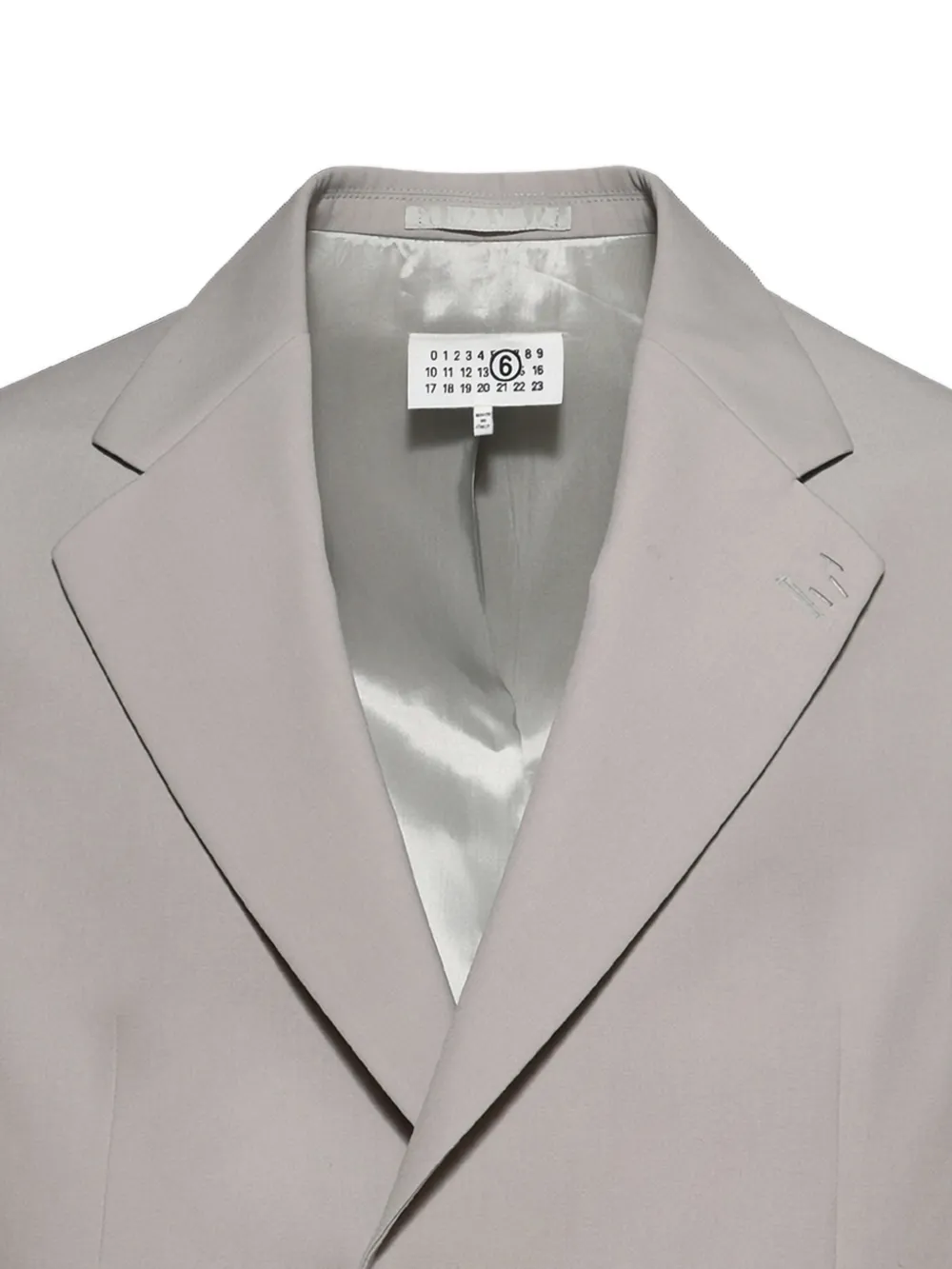 MM6 Maison Margiela Blazer met enkele rij knopen Grijs