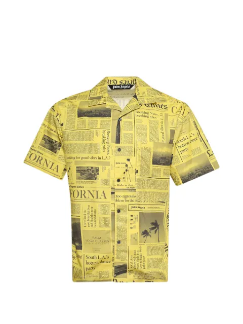 Palm Angels x LA Times newspaper short-sleeve shirt