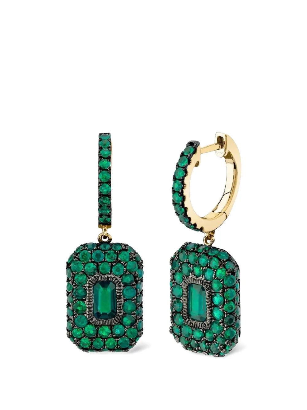 SHAY emerald drop earrings - Verde