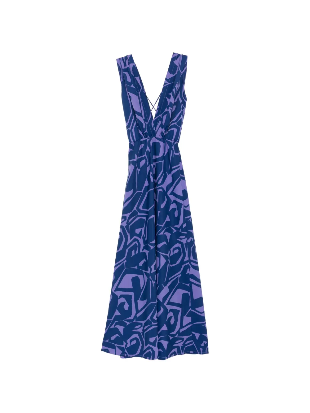 BLAKLACE V-neck printed dress - Blu
