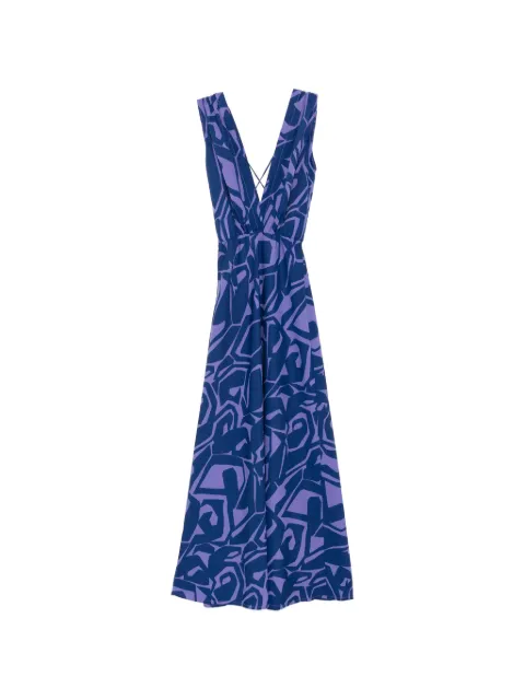 BLAKLACE V-neck printed dress
