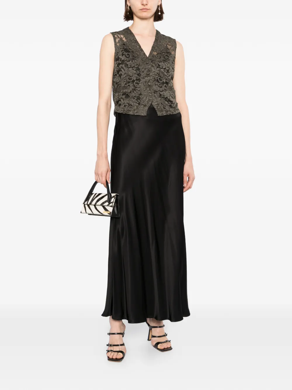 BLAKLACE Top met v-hals Groen