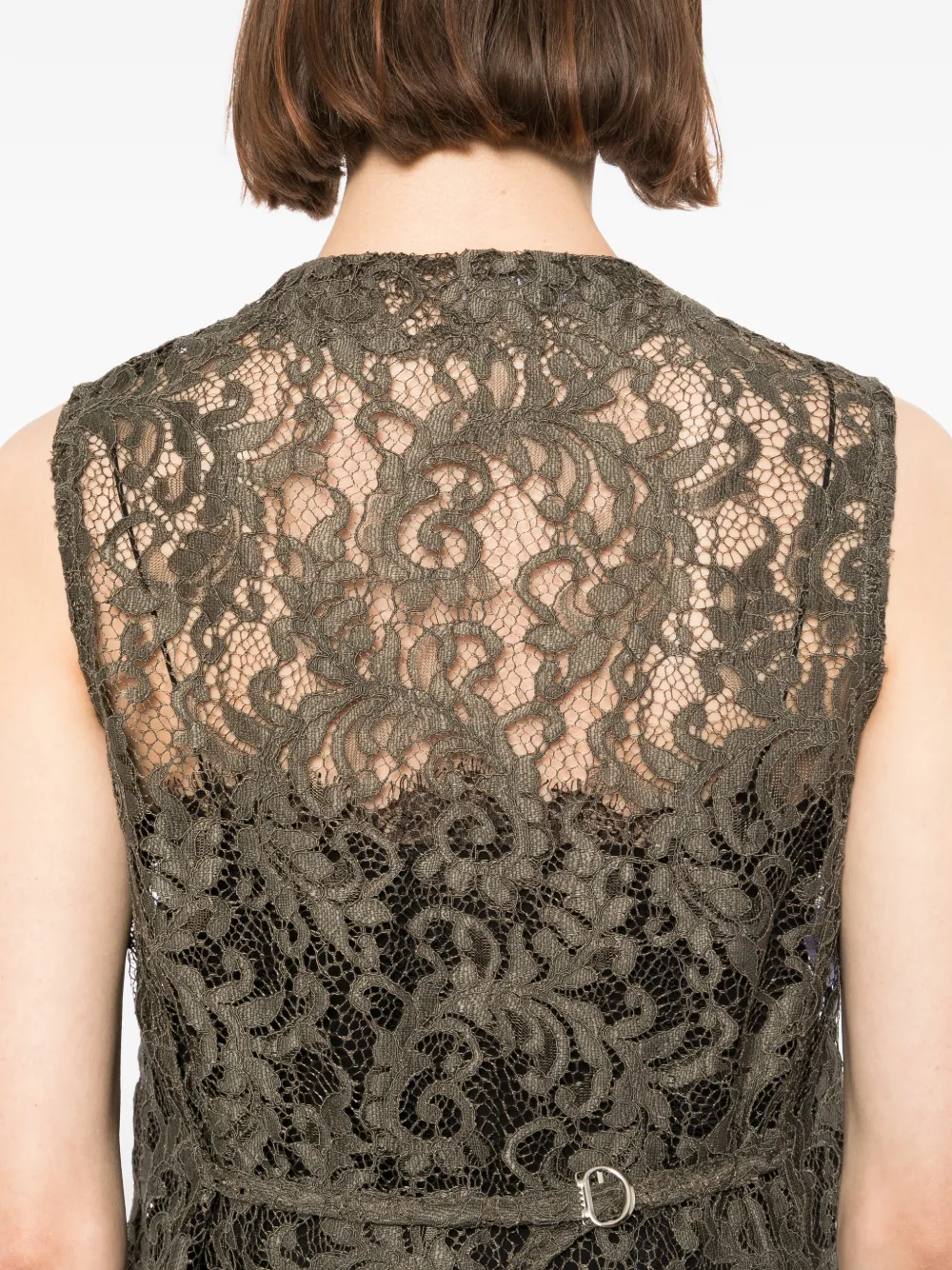 BLAKLACE Top met v-hals Groen