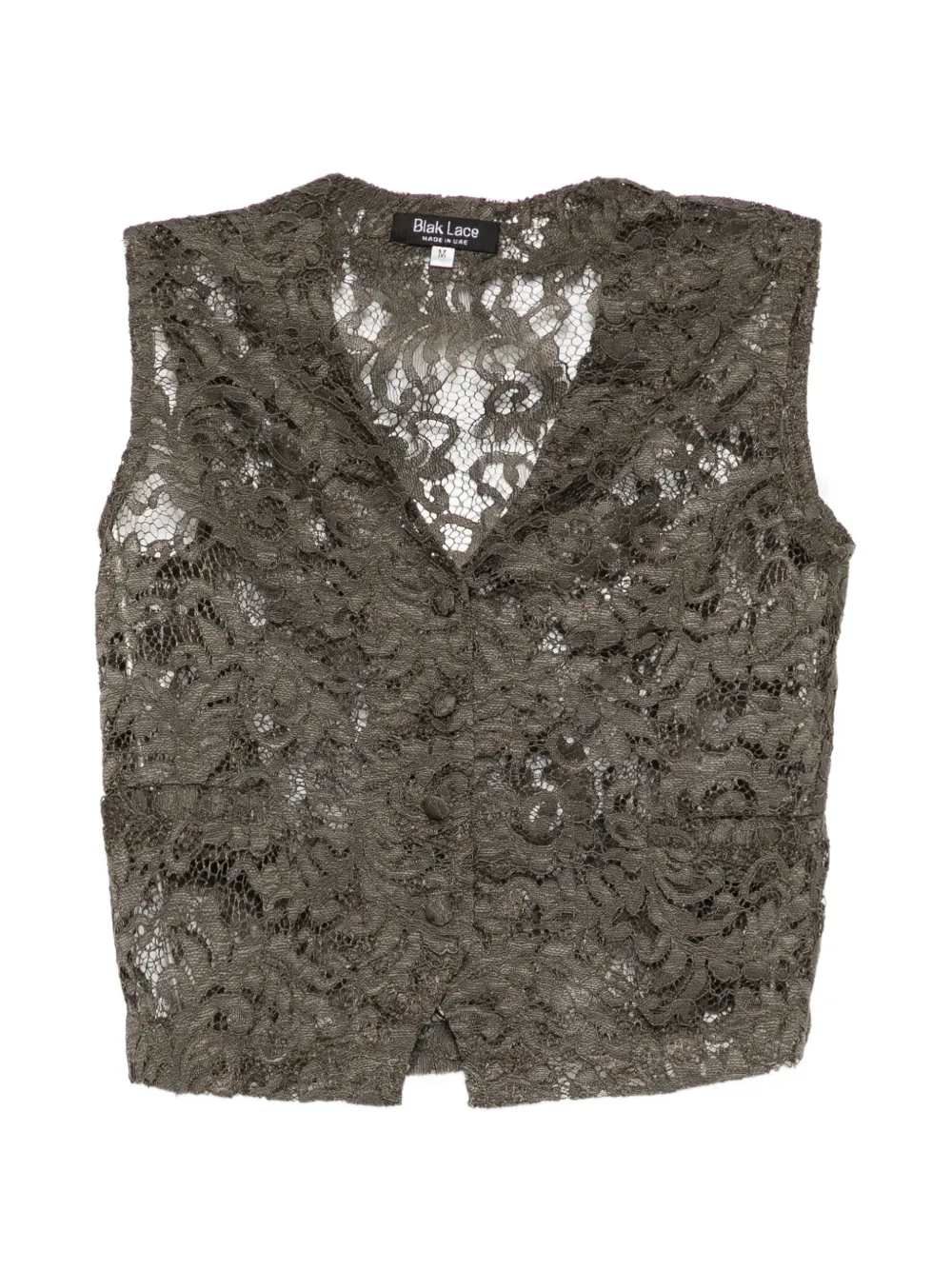 BLAKLACE lace V-neck top - Verde