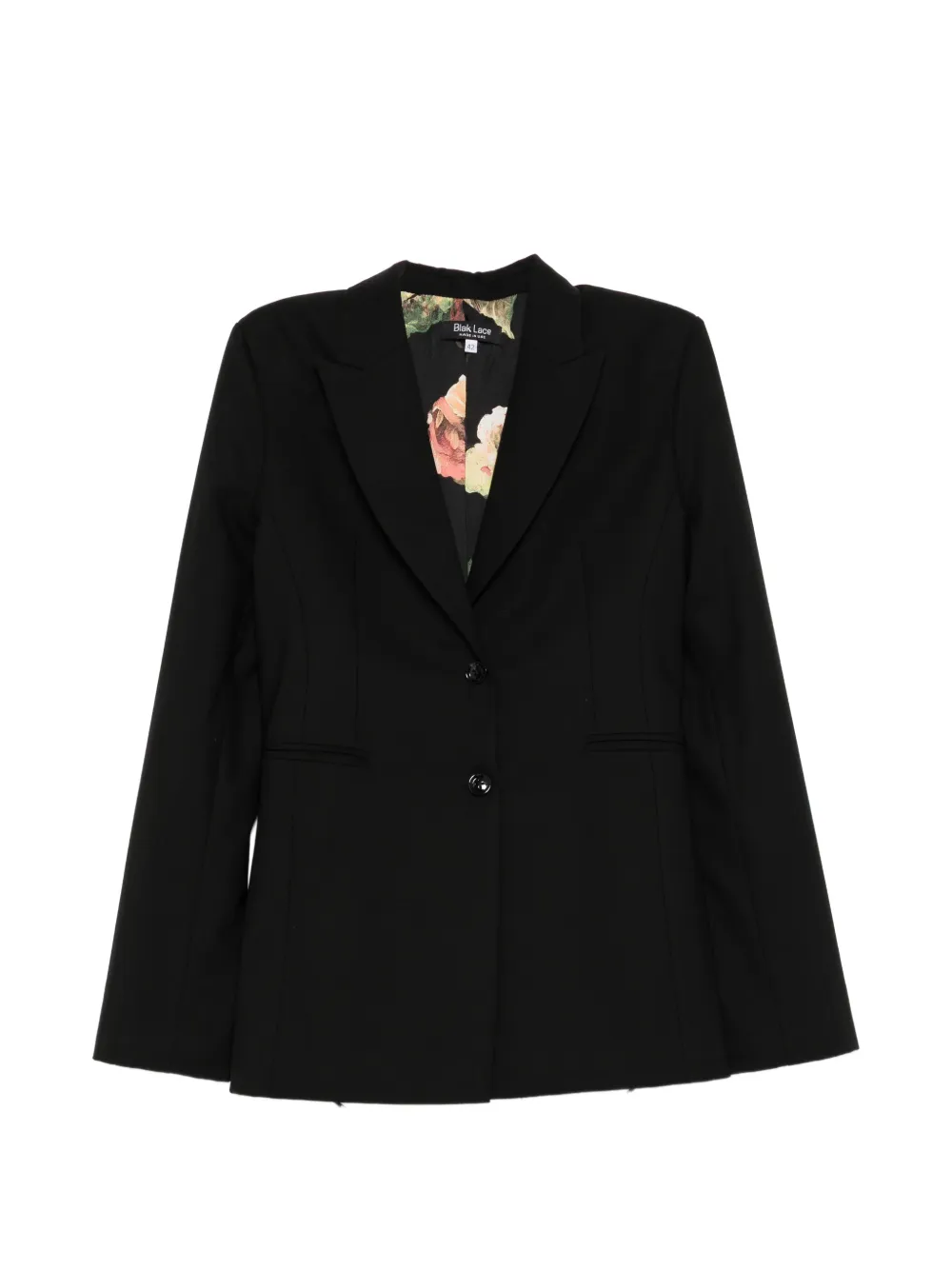 BLAKLACE lapel collar blazer - Nero
