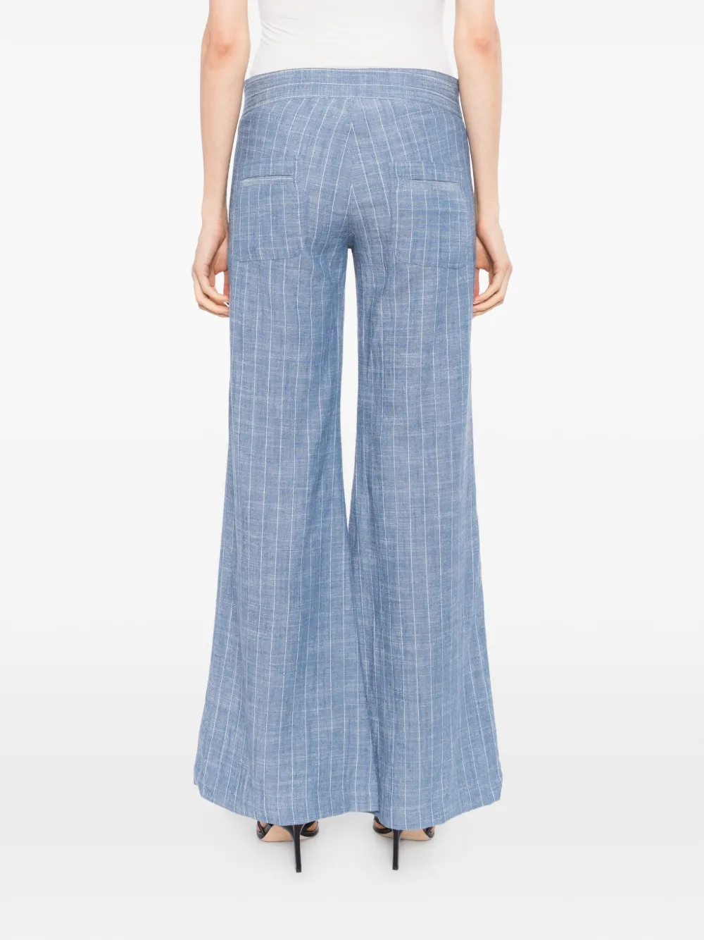 BLAKLACE Geruite broek met knoop Blauw
