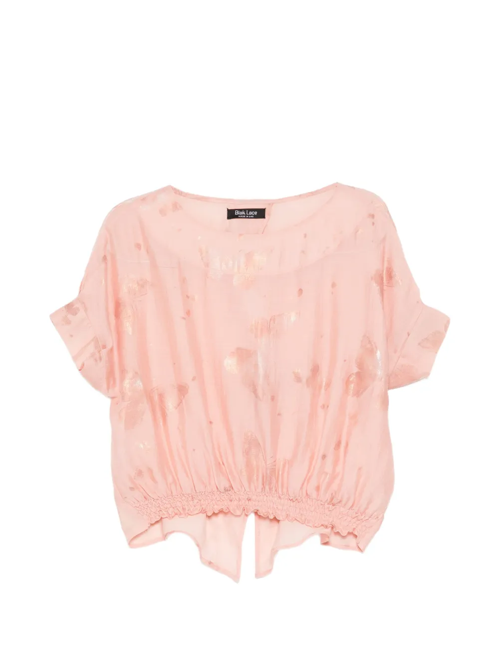 BLAKLACE ruffle trim top - Rosa