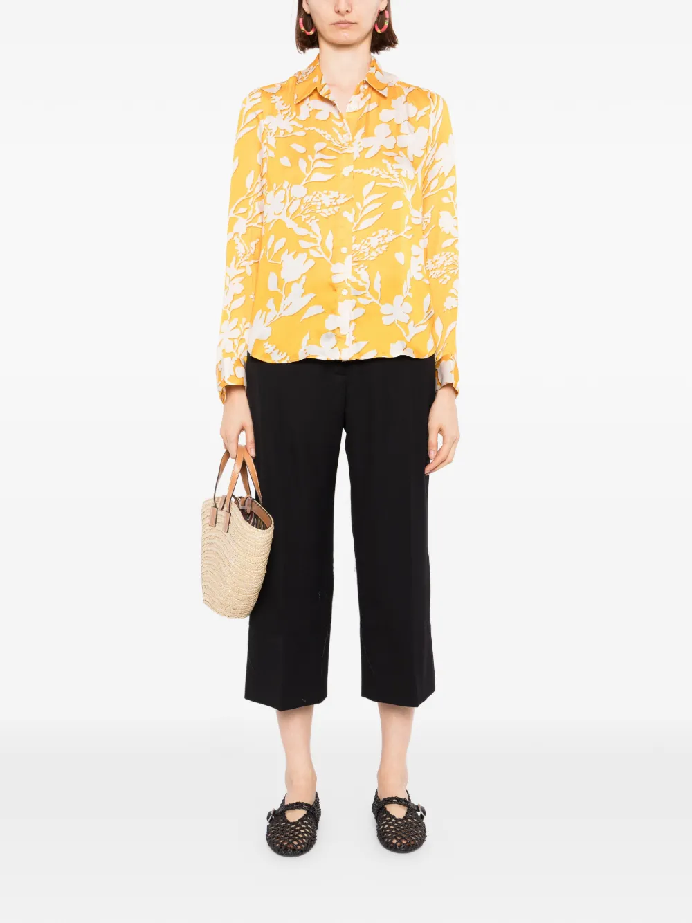  Blaklace Camisa Con Estampado Floral - Amarillo 
