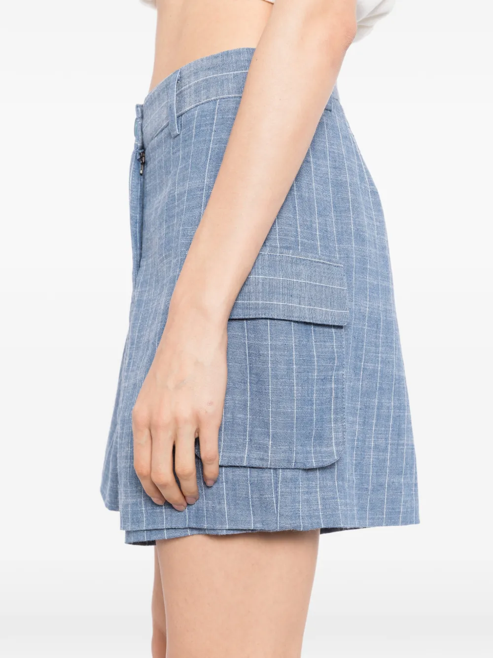 BLAKLACE Cargo shorts met krijtstreep Blauw