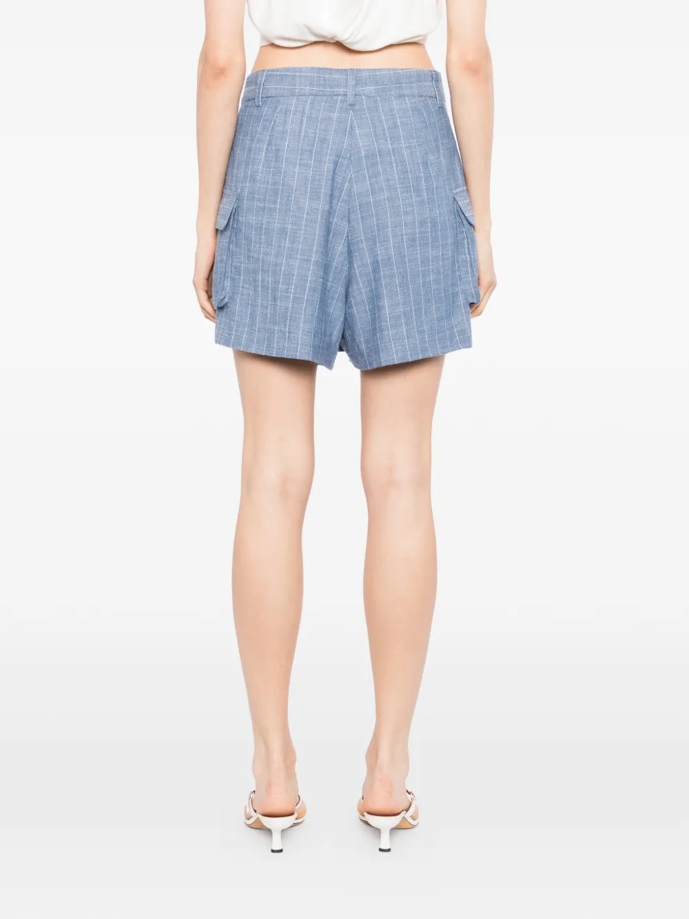 BLAKLACE Cargo shorts met krijtstreep Blauw