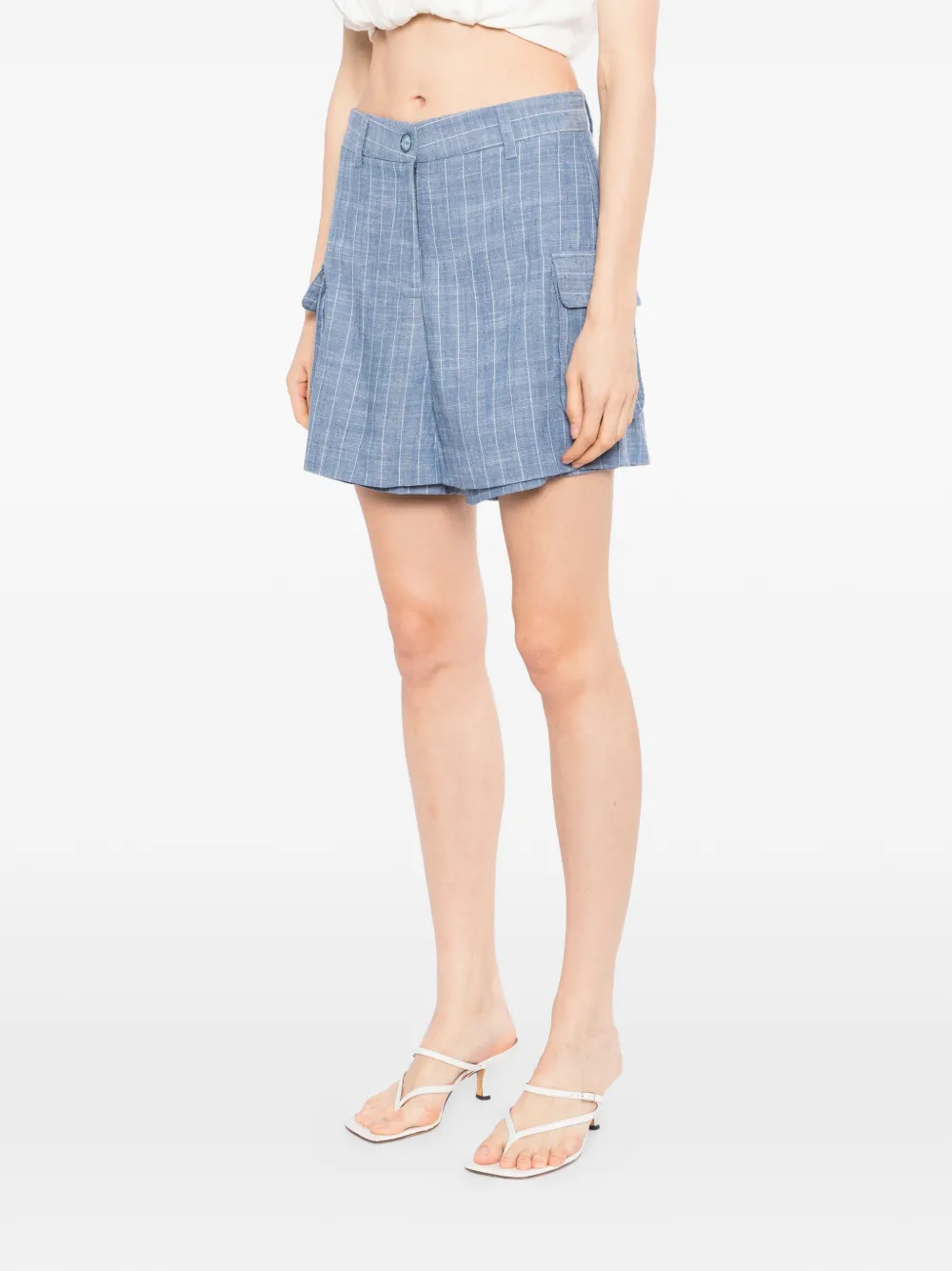 BLAKLACE Cargo shorts met krijtstreep Blauw
