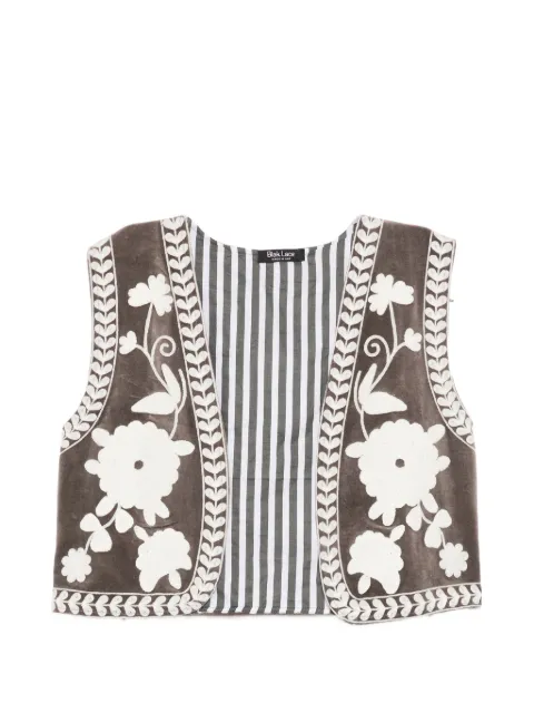 BLAKLACE chaleco con bordado floral