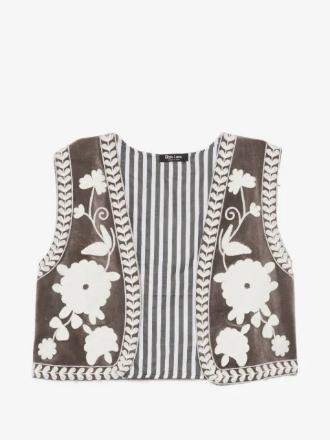 BLAKLACE floral embroidered waistcoat