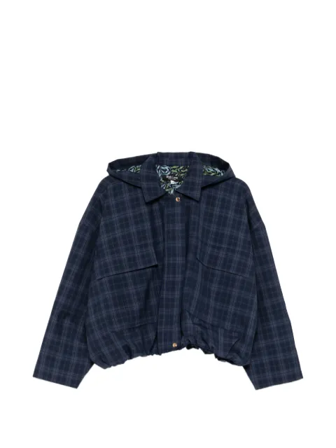 BLAKLACE collared check jacket