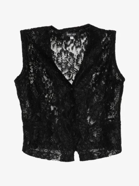 BLAKLACE lace V-neck top