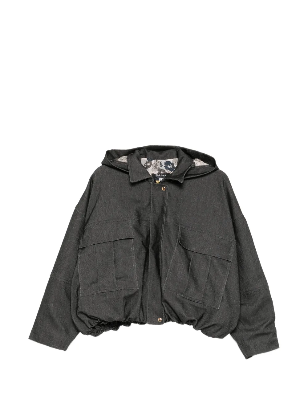 BLAKLACE hooded pocket jacket - Nero