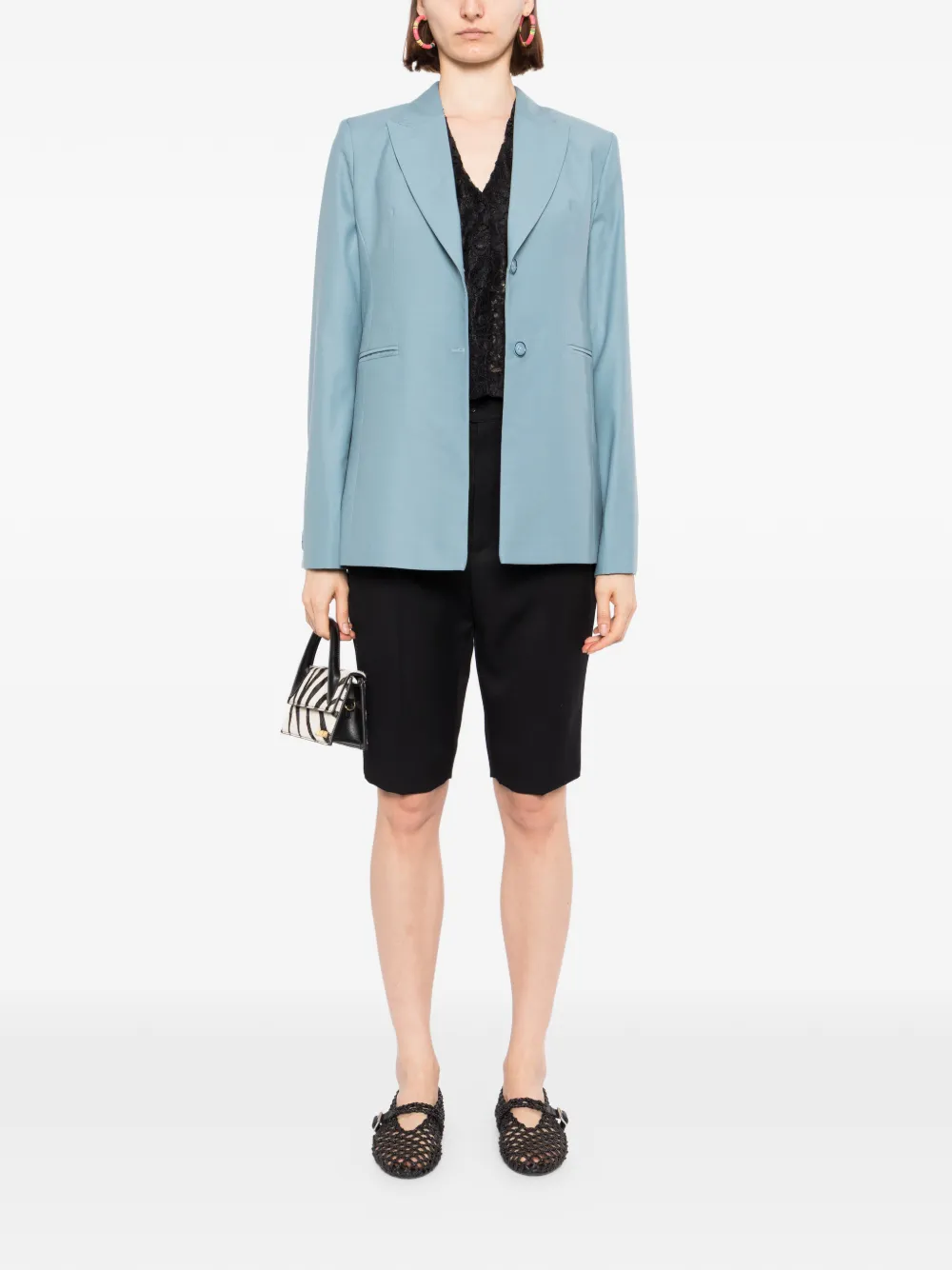 BLAKLACE Button-up blazer Blauw