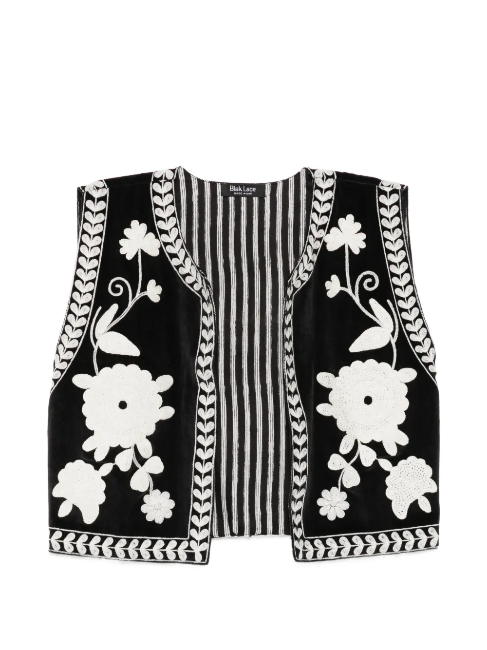 BLAKLACE Bluse mit Blumenstickerei - Schwarz