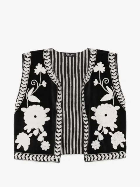 BLAKLACE blusa con bordado floral