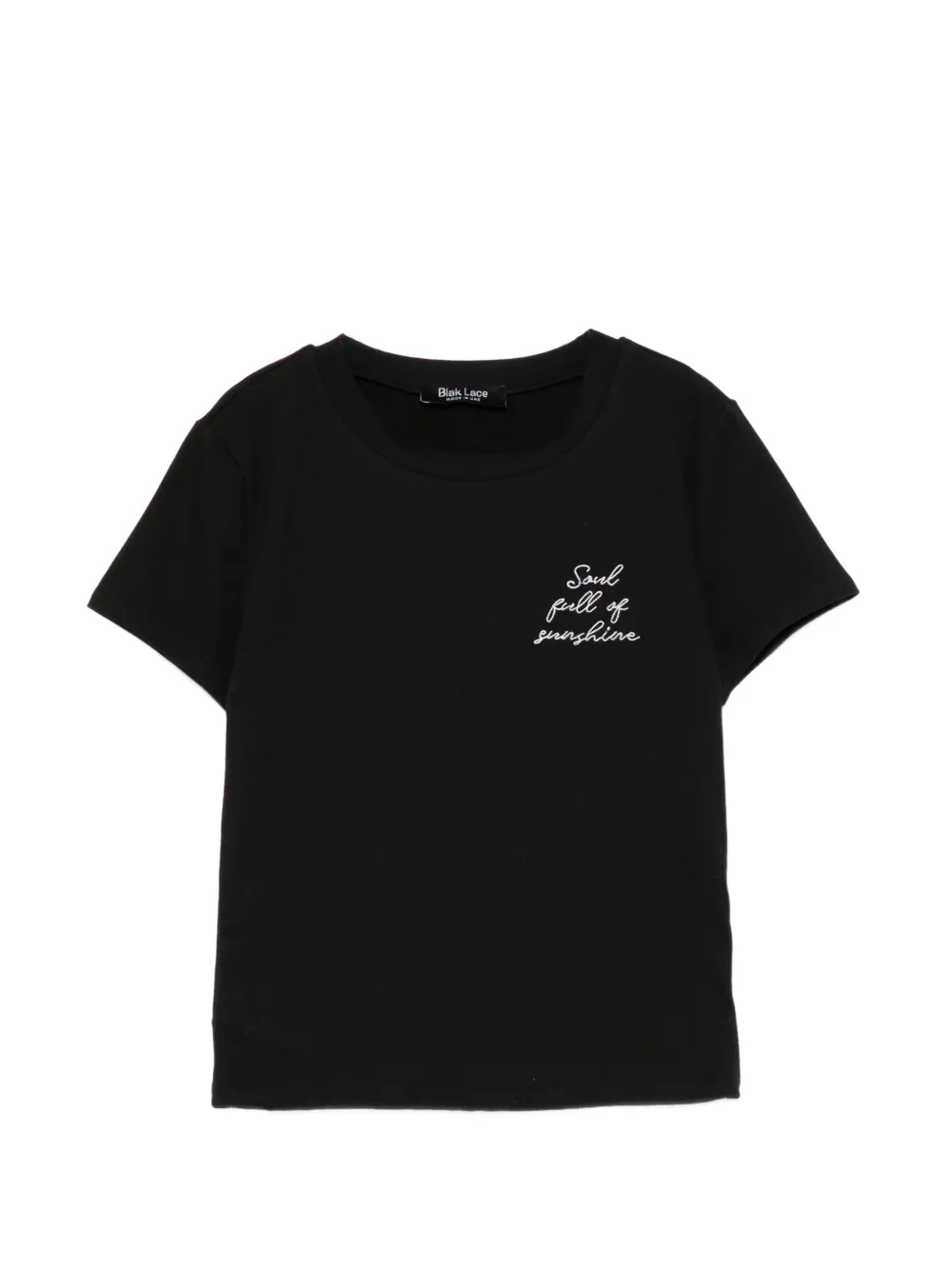 BLAKLACE logo-embroidered T-shirt