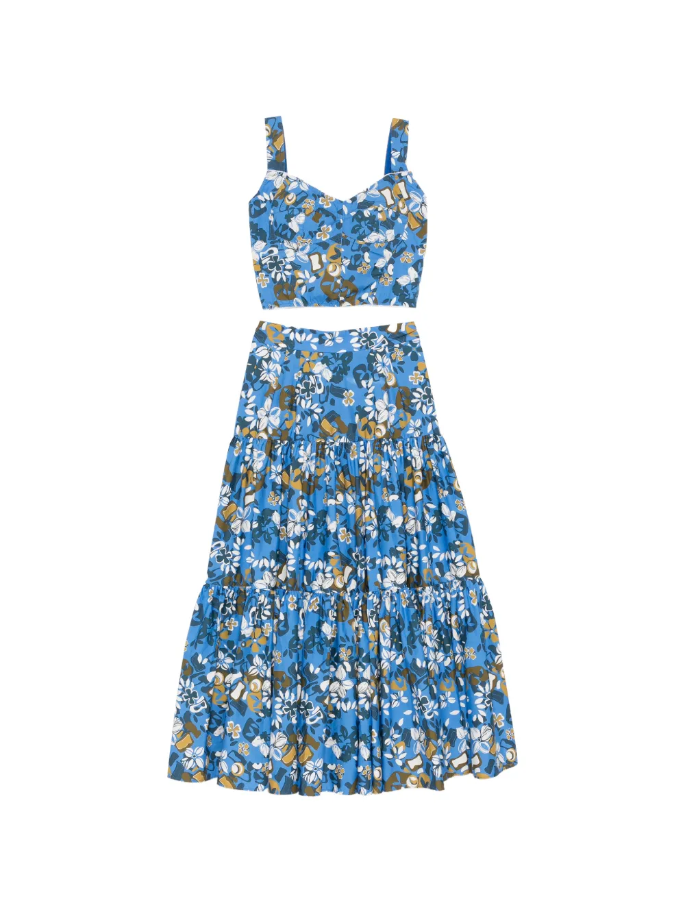 BLAKLACE all-over floral print skirt - Blu