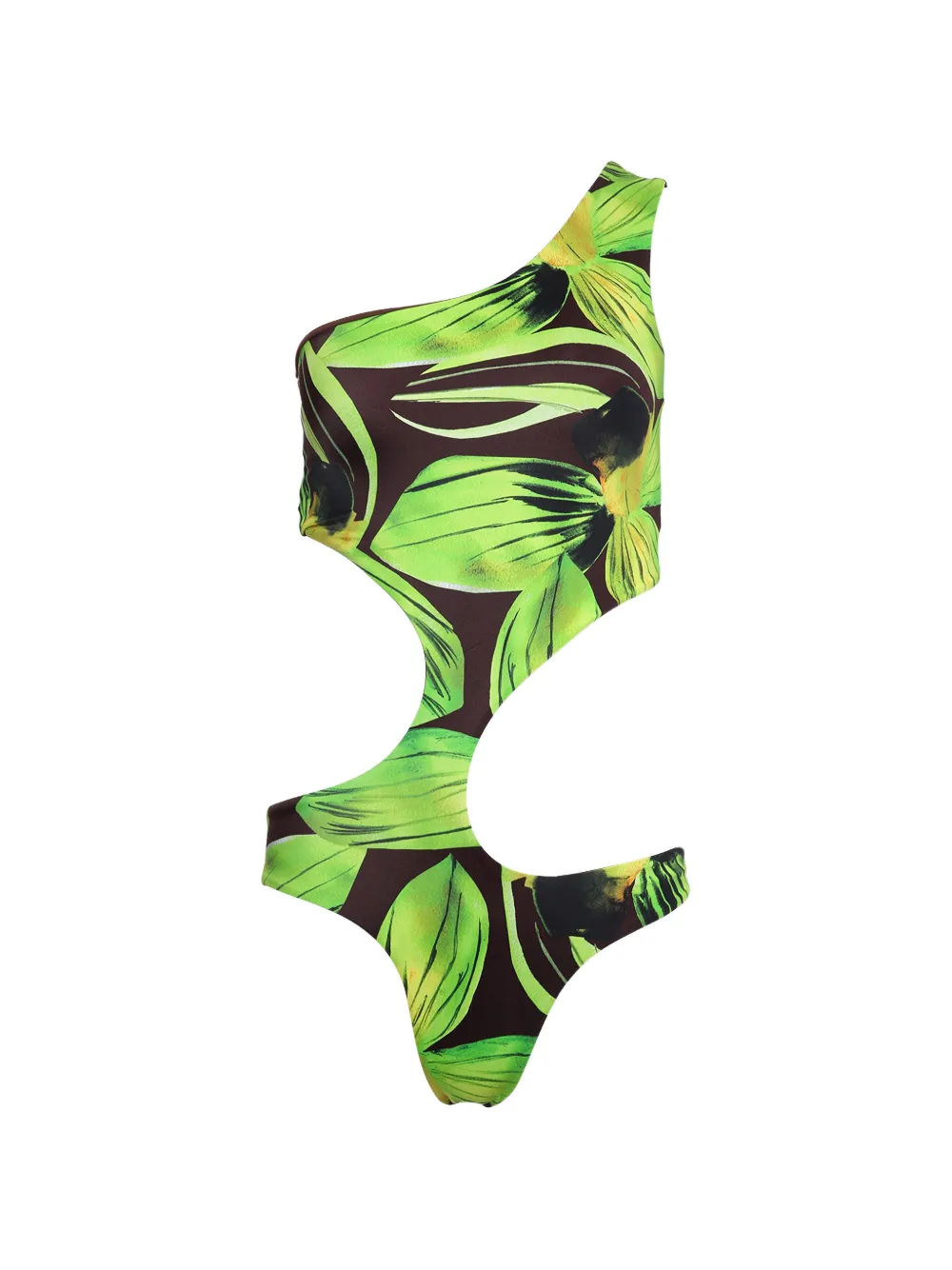 Louisa Ballou cut-out floral swimsuit - Verde