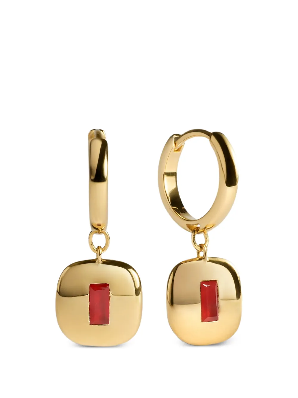 Monica Vinader Gemdrop hoop earrings - Oro