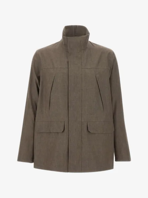 Herno high-collar flap-pockets parka