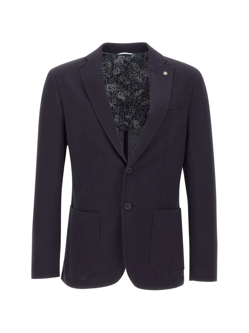 Manuel Ritz patch-pocket star-pin blazer - Blu