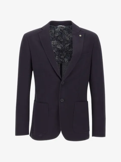 Manuel Ritz blazer à poches plaquées avec broche étoile