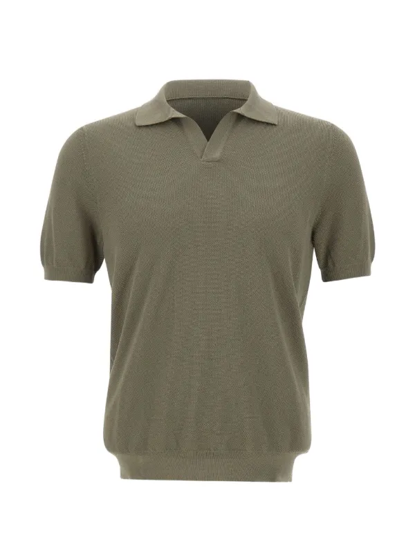 Gran Sasso Vネック ニットTシャツ | グリーン | FARFETCH JP