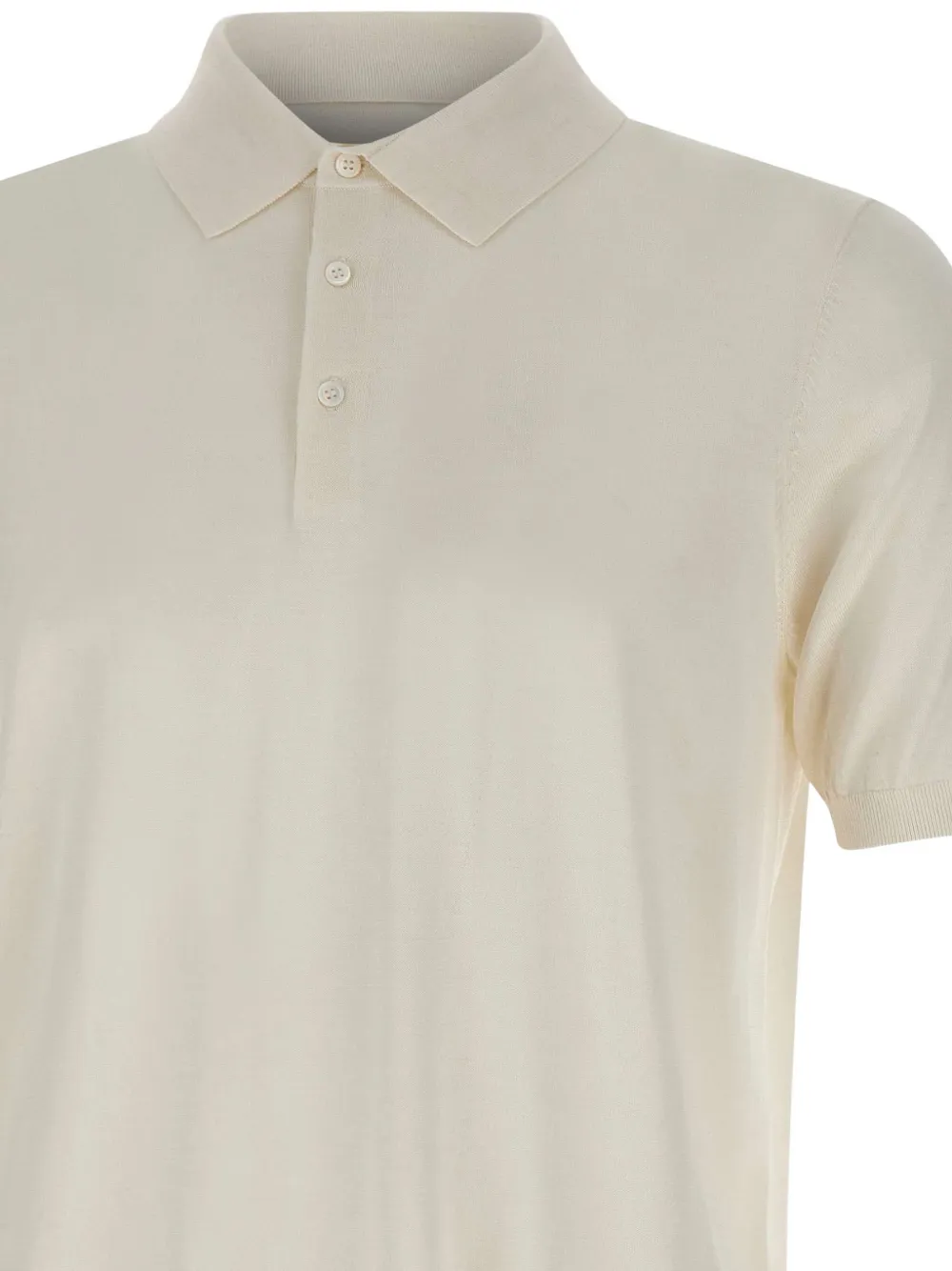 Kangra Geribbeld poloshirt Beige