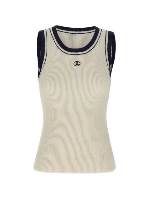 Seafarer ribbed logo-embroidered top